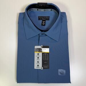 Alfani Men's Slim Fit 4-Way Stretch Dress Shirt, 17-17.5 36-37 $65